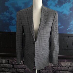 TED BAKER Women's Endurance Plaid Gray Blazer Jacket Size Medium